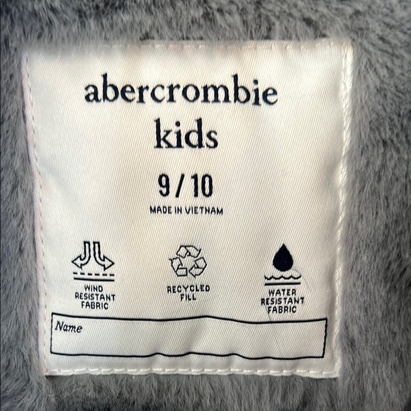 Abercrombie & Fitch Kids Camo Faux Sherpa Winter Gray Jacket Coat Size 9/10 - Picture 4 of 8
